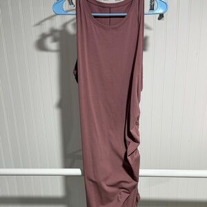 lululemon athletica Sleeveless Ruched Midi Dress - Mauve